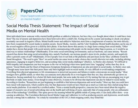 how many words is in a 4 page essay on the impact of social media on mental health: